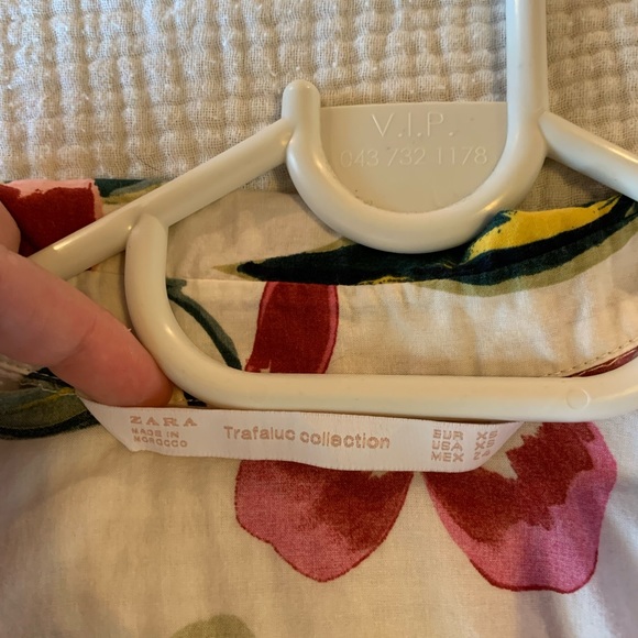 Zara Trafaluc tropical,button down diamanté button - Picture 2 of 2